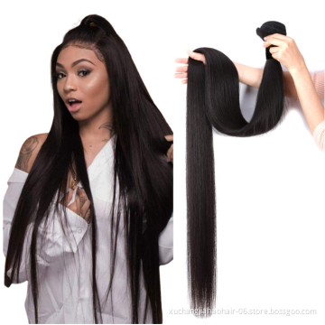 Silk straight wave the length 8 to 30inch remy hair bundles raw virgin free brazilian human hair vendor